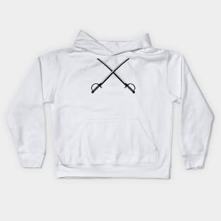 crossing swords Kids Hoodie